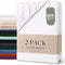 Hotel Quality Fitted sheets - 2 Piece Fitted sheets  -Breathable Bedding - Wrinkle, Fade, Stain Resistant- 26inch/40cm Deep Pocket Fitted Bed Sheet-Wrinkle and Fade Resistant,(White,King Single)