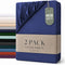 Hotel Quality Fitted sheets - 2 Piece Fitted sheets  -Breathable Bedding - Wrinkle, Fade, Stain Resistant- 26inch/40cm Deep Pocket Fitted Bed Sheet-Wrinkle and Fade Resistant,(Royal blue,King Single)