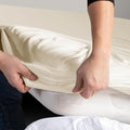 Hotel Quality Fitted sheets - 2 Piece Fitted sheets  -Breathable Bedding - Wrinkle, Fade, Stain Resistant- 26inch/40cm Deep Pocket Fitted Bed Sheet-Wrinkle and Fade Resistant,(Cream White,King Single)