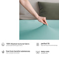 Hotel Quality Fitted sheets - 2 Piece Fitted sheets  -Breathable Bedding - Wrinkle, Fade, Stain Resistant- 26inch/40cm Deep Pocket Fitted Bed Sheet-Wrinkle and Fade Resistant,(Ice blue,Queen)