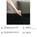 Hotel Quality Fitted sheets - 2 Piece Fitted sheets  -Breathable Bedding - Wrinkle, Fade, Stain Resistant- 26inch/40cm Deep Pocket Fitted Bed Sheet-Wrinkle and Fade Resistant,(Black,Queen)