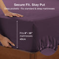 Hotel Quality Fitted sheets - 2 Piece Fitted sheets  -Breathable Bedding - Wrinkle, Fade, Stain Resistant- 26inch/40cm Deep Pocket Fitted Bed Sheet-Wrinkle and Fade Resistant,(Purple,Single)