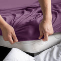 Hotel Quality Fitted sheets - 2 Piece Fitted sheets  -Breathable Bedding - Wrinkle, Fade, Stain Resistant- 26inch/40cm Deep Pocket Fitted Bed Sheet-Wrinkle and Fade Resistant,(Purple,Single)