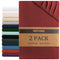 Hotel Quality Fitted sheets - 2 Piece Fitted sheets  -Breathable Bedding - Wrinkle, Fade, Stain Resistant- 26inch/40cm Deep Pocket Fitted Bed Sheet-Wrinkle and Fade Resistant,(Red,Super King)