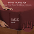 Hotel Quality Fitted sheets - 2 Piece Fitted sheets  -Breathable Bedding - Wrinkle, Fade, Stain Resistant- 26inch/40cm Deep Pocket Fitted Bed Sheet-Wrinkle and Fade Resistant,(Red,Super King)