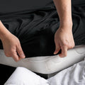 Hotel Quality Fitted sheets - 2 Piece Fitted sheets  -Breathable Bedding - Wrinkle, Fade, Stain Resistant- 26inch/40cm Deep Pocket Fitted Bed Sheet-Wrinkle and Fade Resistant,(Black,Super King)