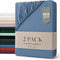 Hotel Quality Fitted sheets - 2 Piece Fitted sheets  -Breathable Bedding - Wrinkle, Fade, Stain Resistant- 26inch/40cm Deep Pocket Fitted Bed Sheet-Wrinkle and Fade Resistant,(Ocean,Super King)