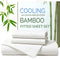 Hotel Breathable Bamboo Fitted Sheet & Pillowcase-3 Piece-Ultra Soft 2000TC Breathable Fitted Bed Sheets Set with 37 Centimetre Deep Pocket-Cooling Sheets for Hot Sleepers(White,Double)