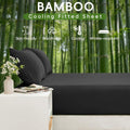4 Piece Ultra Soft Bamboo Breathable Sheet Set -Hotel 2000TC Breathable Bed Sheets Set with 37 Centimetre Deep Pocket-Breathable Sheets for Hot Sleepers(Black,Double)