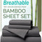 4 Piece Ultra Soft Bamboo Breathable Sheet Set -Hotel 2000TC Breathable Bed Sheets Set with 37 Centimetre Deep Pocket-Breathable Sheets for Hot Sleepers(Grey,Double)
