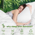 4 Piece Ultra Soft Bamboo Breathable Sheet Set -Hotel 2000TC Breathable Bed Sheets Set with 37 Centimetre Deep Pocket-Breathable Sheets for Hot Sleepers(White,Double)