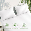 4 Piece Ultra Soft Bamboo Breathable Sheet Set -Hotel 2000TC Breathable Bed Sheets Set with 37 Centimetre Deep Pocket-Breathable Sheets for Hot Sleepers(White,King)