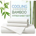 Hotel Breathable Bamboo Fitted Sheet & Pillowcase-2 Piece-Ultra Soft 2000TC Breathable Fitted Bed Sheets Set with 37 Centimetre Deep Pocket-Cooling Sheets for Hot Sleepers(White,King Single)