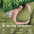 4 Piece Ultra Soft Bamboo Breathable Sheet Set -Hotel 2000TC Breathable Bed Sheets Set with 37 Centimetre Deep Pocket-Breathable Sheets for Hot Sleepers(Olive green,Queen)
