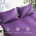 4 Piece Ultra Soft Bamboo Breathable Sheet Set -Hotel 2000TC Breathable Bed Sheets Set with 37 Centimetre Deep Pocket-Breathable Sheets for Hot Sleepers(Purple,Queen)