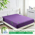 4 Piece Ultra Soft Bamboo Breathable Sheet Set -Hotel 2000TC Breathable Bed Sheets Set with 37 Centimetre Deep Pocket-Breathable Sheets for Hot Sleepers(Purple,Queen)