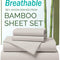 4 Piece Ultra Soft Bamboo Breathable Sheet Set -Hotel 2000TC Breathable Bed Sheets Set with 37 Centimetre Deep Pocket-Breathable Sheets for Hot Sleepers(Silver-gray,Queen)