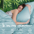 4 Piece Ultra Soft Bamboo Breathable Sheet Set -Hotel 2000TC Breathable Bed Sheets Set with 37 Centimetre Deep Pocket-Breathable Sheets for Hot Sleepers(Sky Blue,Queen)