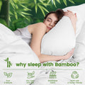 Hotel Breathable Bamboo Fitted Sheet & Pillowcase-3 Piece-Ultra Soft 2000TC Breathable Fitted Bed Sheets Set with 40 Centimetre Deep Pocket-Cooling Sheets for Hot Sleepers(White,Super King)