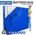 Mattress Bag Mattresses Protector Plastic Moving Storage Dust Cover Carry Bed Waterproof Zipper Packing Reusable Disposal, Extra Thick Heavy Duty, with Handles(Queen）