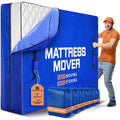 Waterproof Mattress Bag Mattresses Protector Plastic Moving Storage Dust Cover Carry Bed Zipper Packing Reusable Disposal, Extra Thick Heavy Duty, with 8 Handles(Single)