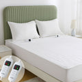 Electric Heated Mattress Pad Blanket with Dual Control & 9-Hour Auto Off & 9 Heat Settings, Preheat Functions, Overheat Protection, Machine Washable Fully Fitted Electric Sheet((Double)