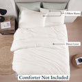 Hotel Soft Microfiber Duvet Cover Set-2000TC Quilt Cover Set & Pillowcases -1 Donna Cover Zipper Closure & 1 x Pillowcases-Breathable Bedding - Wrinkle, Fade, Stain Resistant(Raw white,King)