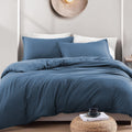Hotel Soft Microfiber Duvet Cover Set-2000TC Quilt Cover Set & Pillowcases -1 Donna Cover Zipper Closure & 1 x Pillowcases-Breathable Bedding - Wrinkle, Fade, Stain Resistant(Ocean,King)