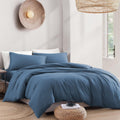 Hotel Soft Microfiber Duvet Cover Set-2000TC Quilt Cover Set & Pillowcases -1 Donna Cover Zipper Closure & 1 x Pillowcases-Breathable Bedding - Wrinkle, Fade, Stain Resistant(Ocean,King)