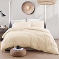 Hotel Soft Microfiber Duvet Cover Set-2000TC Quilt Cover Set & Pillowcases -1 Donna Cover Zipper Closure & 1 x Pillowcases-Breathable Bedding - Wrinkle, Fade, Stain Resistant(Cream White,King)