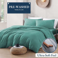 Hotel Soft Microfiber Duvet Cover Set-2000TC Quilt Cover Set & Pillowcases -1 Donna Cover Zipper Closure & 1 x Pillowcases-Breathable Bedding - Wrinkle, Fade, Stain Resistant(Biscay blue,King)