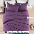 Hotel Soft Microfiber Duvet Cover Set-2000TC Quilt Cover Set & Pillowcases -1 Donna Cover Zipper Closure & 1 x Pillowcases-Breathable Bedding - Wrinkle, Fade, Stain Resistant(Purple,King)