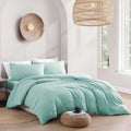 Hotel Soft Microfiber Duvet Cover Set-2000TC Quilt Cover Set & Pillowcases -1 Donna Cover Zipper Closure & 1 x Pillowcases-Breathable Bedding - Wrinkle, Fade, Stain Resistant(Ice Blue,King Single)