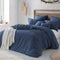 Hotel Soft Microfiber Duvet Cover Set-2000TC Quilt Cover Set & Pillowcases -1 Donna Cover Zipper Closure & 1 x Pillowcases-Breathable Bedding - Wrinkle, Fade, Stain Resistant(Navy,King Single)