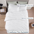 Hotel Soft Microfiber Duvet Cover Set-2000TC Quilt Cover Set & Pillowcases -1 Donna Cover Zipper Closure & 1 x Pillowcases-Breathable Bedding - Wrinkle, Fade, Stain Resistant(White,Queen)