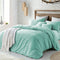 Hotel Soft Microfiber Duvet Cover Set-2000TC Quilt Cover Set & Pillowcases -1 Donna Cover Zipper Closure & 1 x Pillowcases-Breathable Bedding - Wrinkle, Fade, Stain Resistant(Ice Blue,Queen)