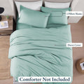 Hotel Soft Microfiber Duvet Cover Set-2000TC Quilt Cover Set & Pillowcases -1 Donna Cover Zipper Closure & 1 x Pillowcases-Breathable Bedding - Wrinkle, Fade, Stain Resistant(Ice Blue,Queen)