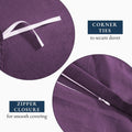 Hotel Soft Microfiber Duvet Cover Set-2000TC Quilt Cover Set & Pillowcases -1 Donna Cover Zipper Closure & 1 x Pillowcases-Breathable Bedding - Wrinkle, Fade, Stain Resistant(Purple,Queen)