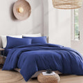 Hotel Soft Microfiber Duvet Cover Set-2000TC Quilt Cover Set & Pillowcases -1 Donna Cover Zipper Closure & 1 x Pillowcases-Breathable Bedding - Wrinkle, Fade, Stain Resistant(Royal blue,Single)