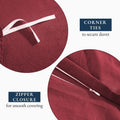 Hotel Soft Microfiber Duvet Cover Set-2000TC Quilt Cover Set & Pillowcases -1 Donna Cover Zipper Closure & 1 x Pillowcases-Breathable Bedding - Wrinkle, Fade, Stain Resistant(Red,Super King)