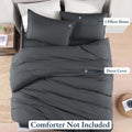 Hotel Soft Microfiber Duvet Cover Set-2000TC Quilt Cover Set & Pillowcases -1 Donna Cover Zipper Closure & 1 x Pillowcases-Breathable Bedding - Wrinkle, Fade, Stain Resistant(Dark gray,Super King)