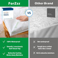 100% Waterproof Double Mattress Protector, Breathable Mattress Cover Double Size Bed, 3D Air Fabric Cooling Bed Pad Cover, Deep Pocket 40cm