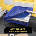 Mattress Bag Mattresses Protector Plastic Moving Storage Dust Cover Carry Bed Waterproof Zipper Packing Reusable Disposal, Extra Thick Heavy Duty, with Handles(King Single)