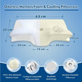 Cervical Neck Pillow for Neck Pain Relief, 2 in 1 Ergonomic Orthopedic Bed Pillow for Sleeping, Memory Foam Pillows for Side, Back & Stomach Sleepers with Removable Pillowcase(White)