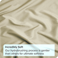 Hotel Quality Fitted Sheet - 1 Piece Fitted Sheet  -Breathable Bedding - Wrinkle, Fade, Stain Resistant- 16inch/40cm Deep Pocket Fitted Bed Sheet-Wrinkle and Fade Resistant,(Cream White,King)