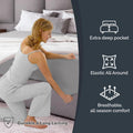 Hotel Quality Fitted Sheet - 1 Piece Fitted Sheet  -Breathable Bedding - Wrinkle, Fade, Stain Resistant- 16inch/40cm Deep Pocket Fitted Bed Sheet-Wrinkle and Fade Resistant,(Silver-gray,King)