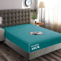 Hotel Quality Fitted Sheet - 1 Piece Fitted Sheet  -Breathable Bedding - Wrinkle, Fade, Stain Resistant- 16inch/40cm Deep Pocket Fitted Bed Sheet-Wrinkle and Fade Resistant,(Biscay blue,King Single)