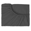 Hotel Quality Fitted Sheet - 1 Piece Fitted Sheet  -Breathable Bedding - Wrinkle, Fade, Stain Resistant- 16inch/40cm Deep Pocket Fitted Bed Sheet-Wrinkle and Fade Resistant,(Dark gray,Queen)