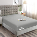 Hotel Quality Fitted Sheet - 1 Piece Fitted Sheet  -Breathable Bedding - Wrinkle, Fade, Stain Resistant- 16inch/40cm Deep Pocket Fitted Bed Sheet-Wrinkle and Fade Resistant,(Silver-gray,Queen)