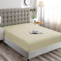 Hotel Quality Fitted Sheet - 1 Piece Fitted Sheet  -Breathable Bedding - Wrinkle, Fade, Stain Resistant- 16inch/40cm Deep Pocket Fitted Bed Sheet-Wrinkle and Fade Resistant,(Cream White,Single)